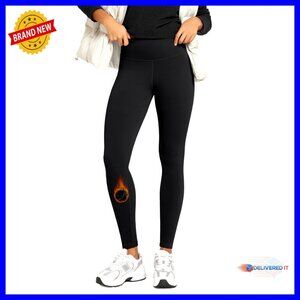Thick Fleece Lined Leggings High Waisted Yoga Pants Back Pocket 28"